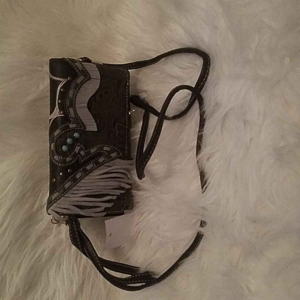 WESTERN FRINGE ORGANIZER WRISTLET WALLET